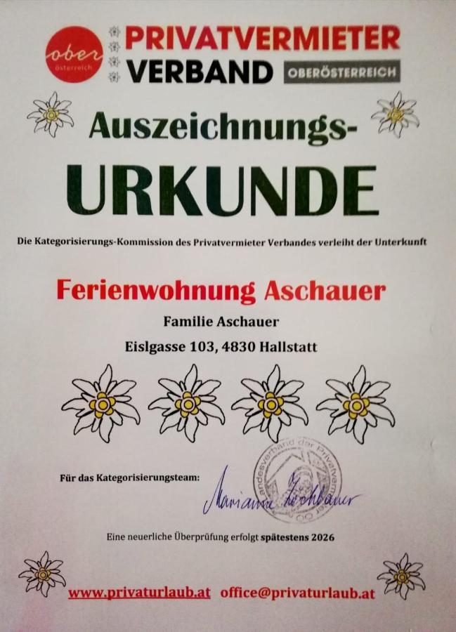 Ferienwohnung Aschauer 할슈타트 외부 사진